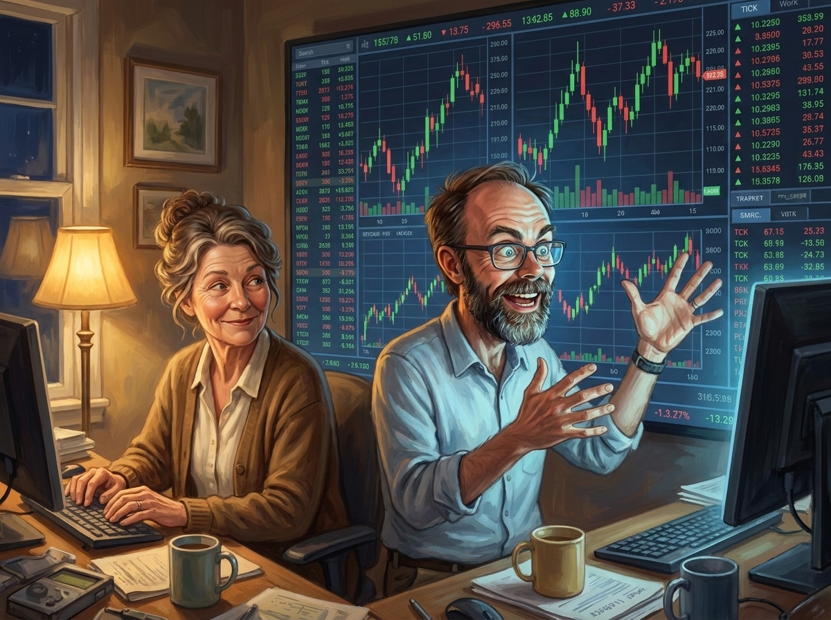 Jason chasing a stock pattern while Ada crunches the numbers