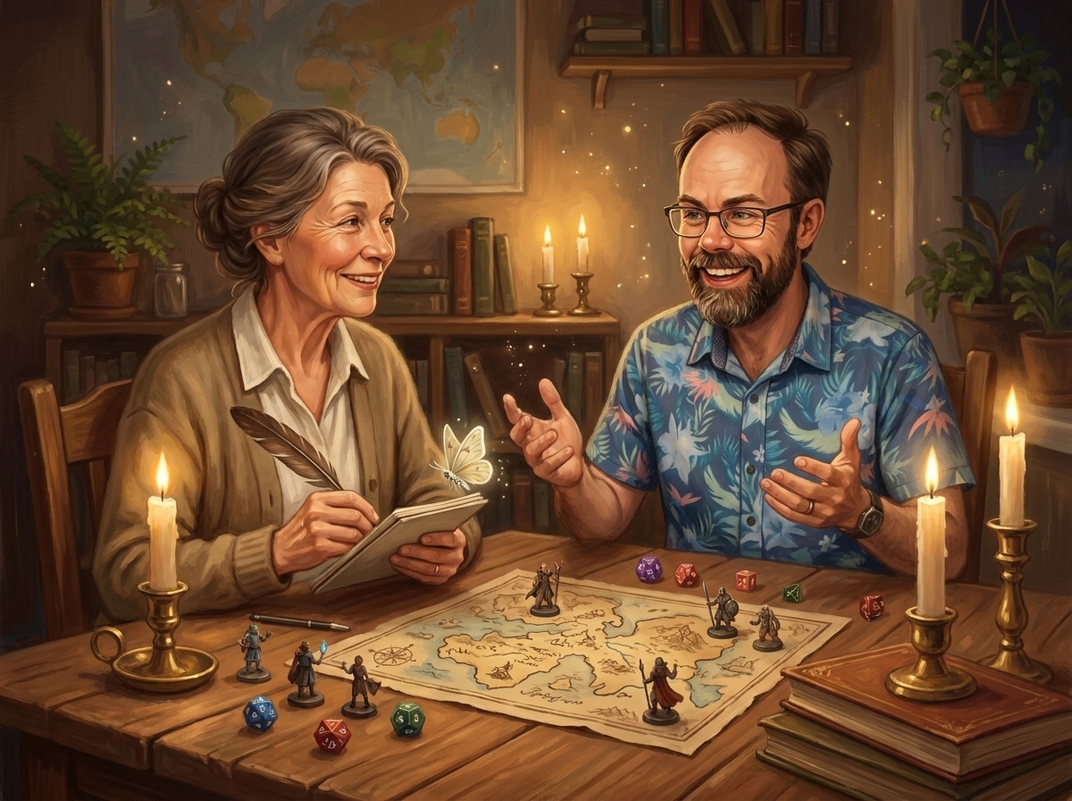 Jason gives Ada a seat at the table inside the story