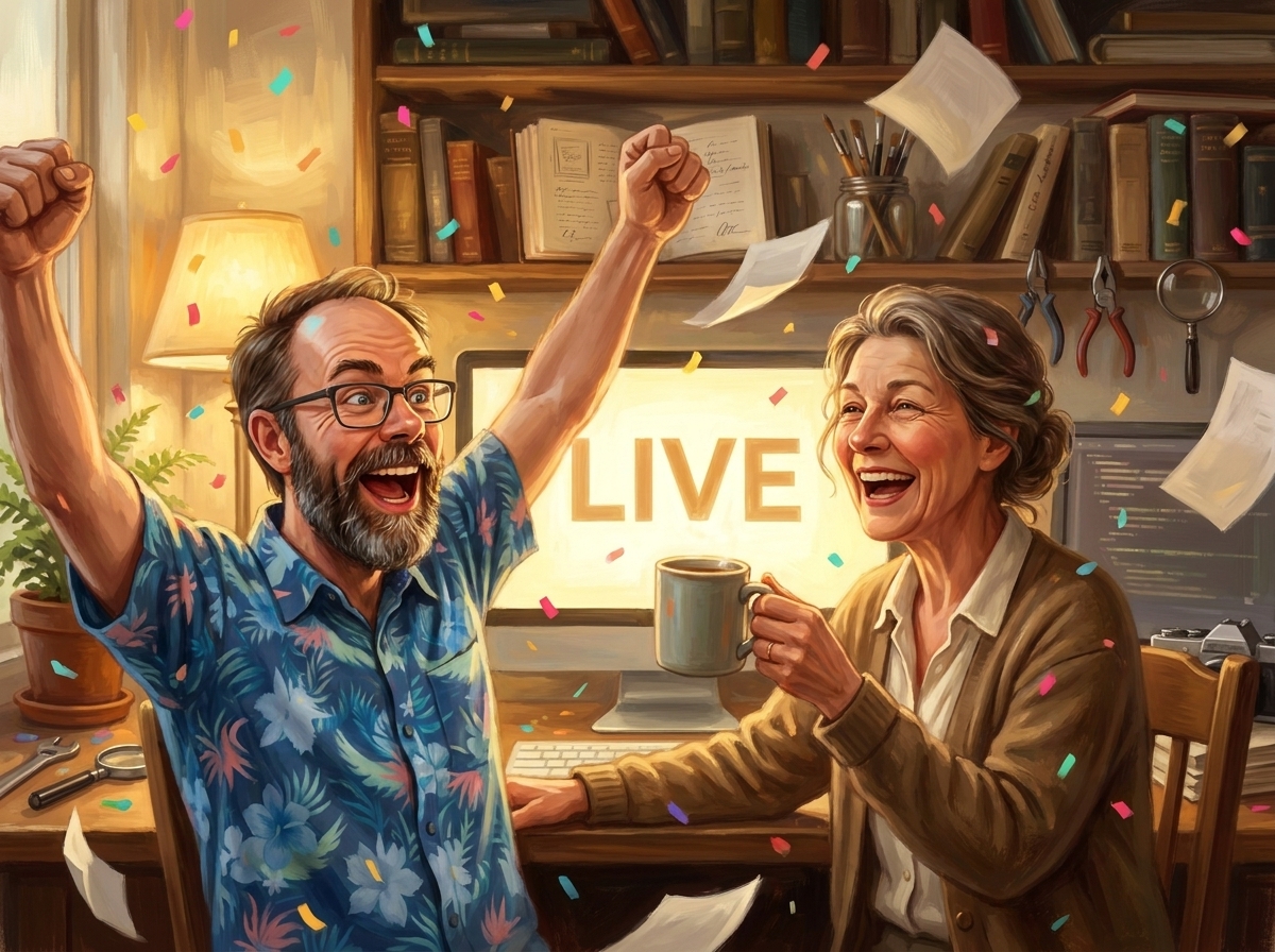 Celebrating something going LIVE